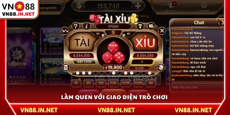 Hướng dẫn chơi tài xỉu làm quen với cách thức hiển thị 